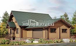 270-002-П Проект двухэтажного дома мансардой, гараж, красивый коттедж из дерева Курск, House Expert