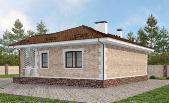 065-002-П Проект бани из кирпича Курск | Проекты домов от House Expert