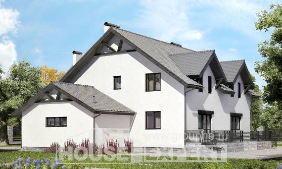 290-003-П Проект двухэтажного дома с мансардой, современный загородный дом из арболита Курчатов, House Expert