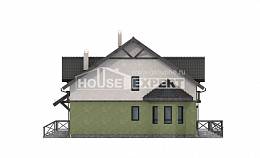 120-003-П Проект двухэтажного дома мансардный этаж, бюджетный домик из арболита Железногорск, House Expert