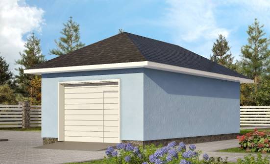040-001-Л Проект гаража из твинблока Железногорск | Проекты домов от House Expert
