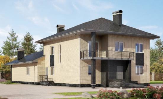 305-003-Л Проект двухэтажного дома, огромный загородный дом из поризованных блоков Железногорск | Проекты домов от House Expert