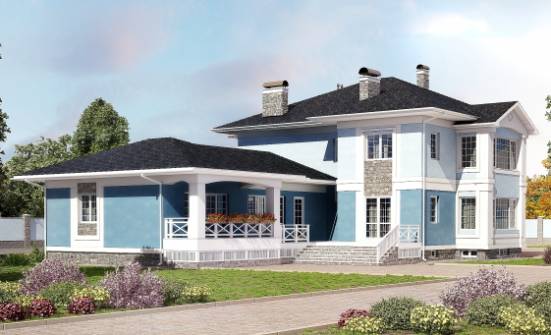 620-001-П Проект трехэтажного дома, гараж, уютный коттедж из твинблока Железногорск | Проекты домов от House Expert