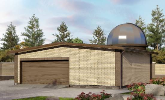 075-001-Л Проект гаража из кирпича Щигры | Проекты домов от House Expert