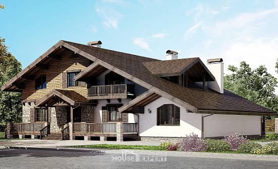 320-002-П Проект двухэтажного дома с мансардой, огромный загородный дом из кирпича Курчатов | Проекты домов от House Expert