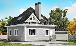 135-001-Л Проект двухэтажного дома мансардный этаж и гаражом, небольшой загородный дом из кирпича Щигры, House Expert