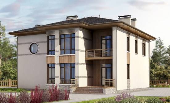 345-001-П Проект двухэтажного дома, большой домик из пеноблока Щигры | Проекты домов от House Expert