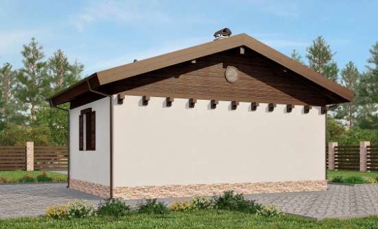 040-003-П Проект бани из блока Курск | Проекты одноэтажных домов от House Expert