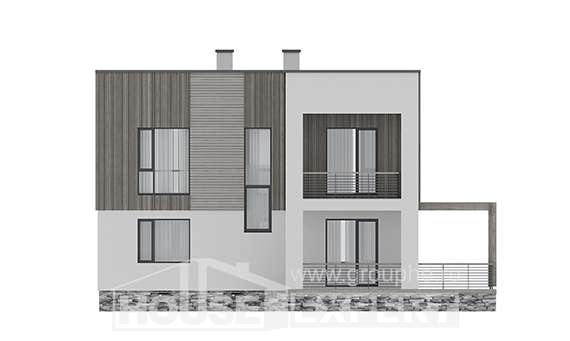 150-017-П Проект двухэтажного дома, красивый коттедж из теплоблока Железногорск, House Expert
