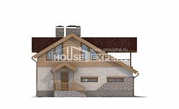 165-002-П Проект двухэтажного дома с мансардой, гараж, простой дом из блока Курск, House Expert