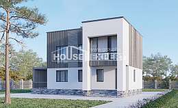 150-017-П Проект двухэтажного дома, современный дом из арболита Курчатов, House Expert