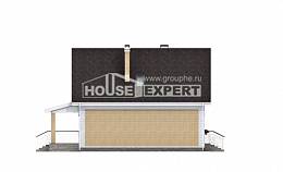 130-004-П Проект двухэтажного дома мансардой, экономичный домик из арболита Курчатов, House Expert