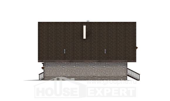 220-005-П Проект двухэтажного дома мансардой, гараж, простой дом из кирпича Железногорск, House Expert
