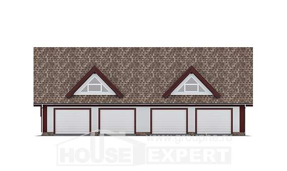 145-002-Л Проект гаража из керамзитобетонных блоков Щигры, House Expert